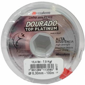 Linha De Pesca Dourado Top Platinum 0,30 Mm 200 M 15,4 Lbs