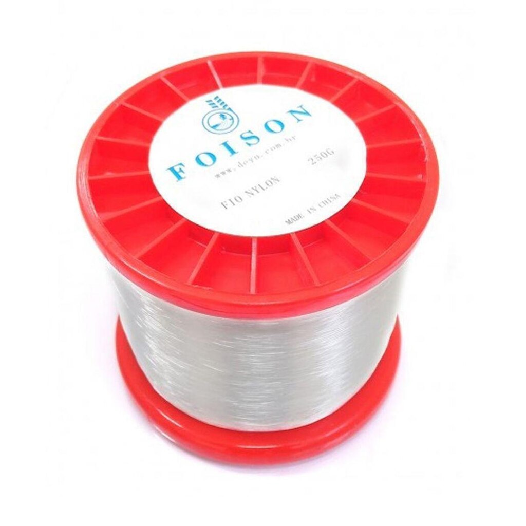 Linha de Pesca Foison Nylon Branco 250grs - Deyu 0,80mm
