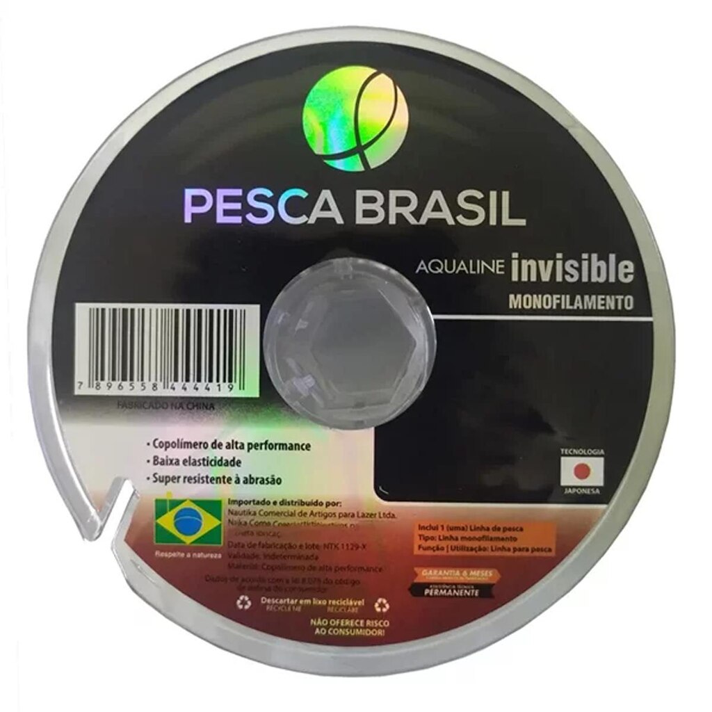 Linha Monofilamento Aqualine Invisivel 0,90 mm 100mts - Pesca Brasil