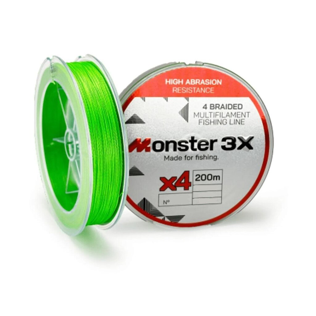 LINHA MULTIFILAMENTO 4X - 0,14mm 10lbs - 200m - MONSTER 3X