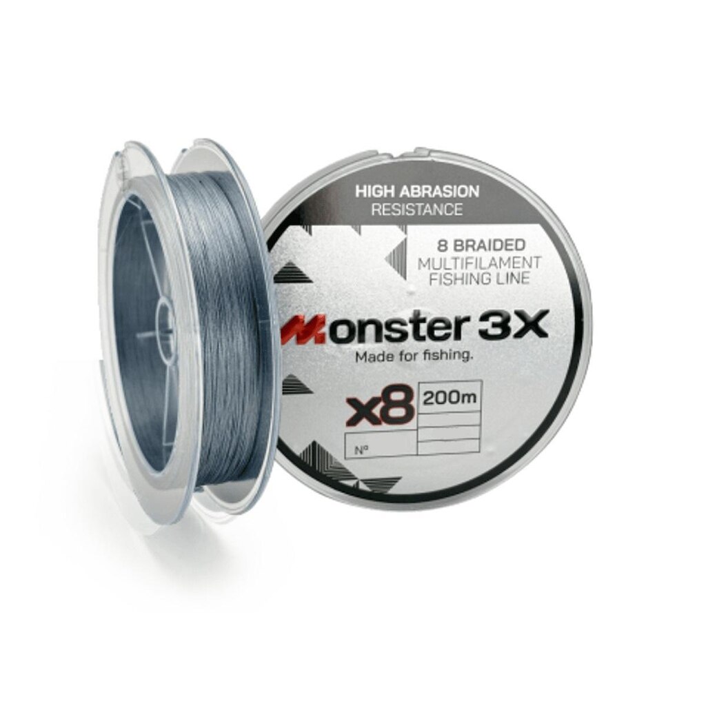 LINHA MULTIFILAMENTO 8X - 0,20mm 20lbs - 200m - MONSTER 3X