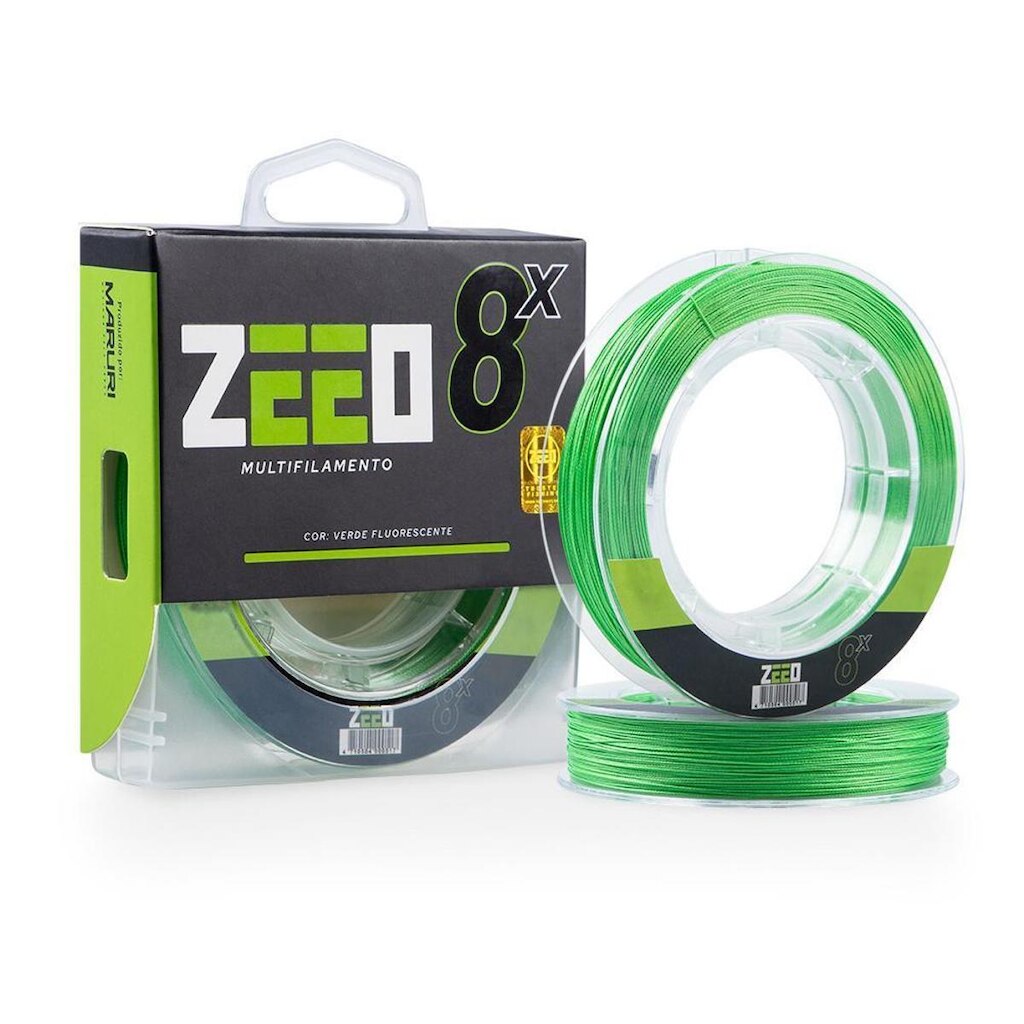 Linha Multifilamento 8X Verde Fluorescente 13,2kg 150mts – Zeeo 0,18mm