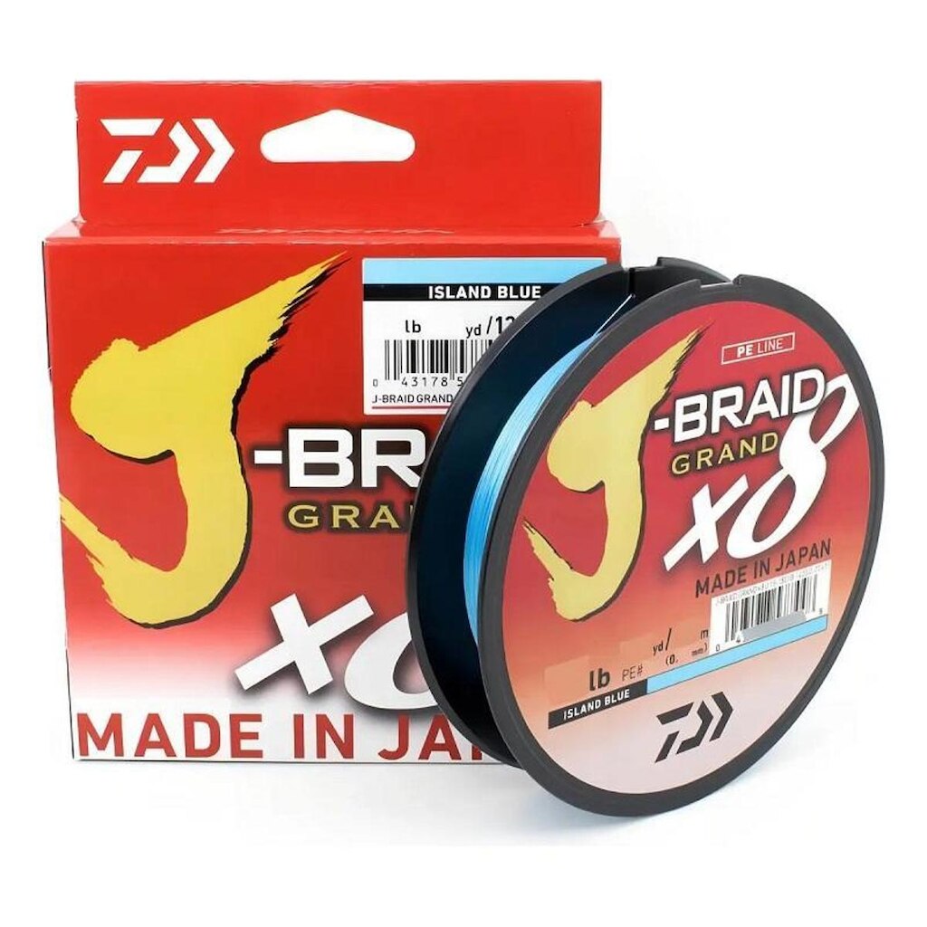 Linha Multifilamento Daiwa J-Braid Grand x8 Azul - 20lb - 135m