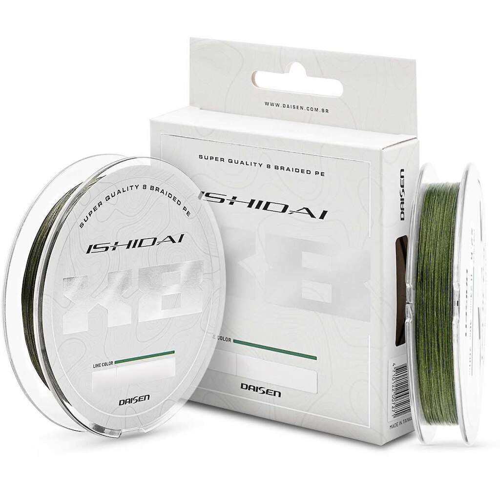 Linha Multifilamento Ishidai 8x PE Verde 0,43mm 200m - Daisen