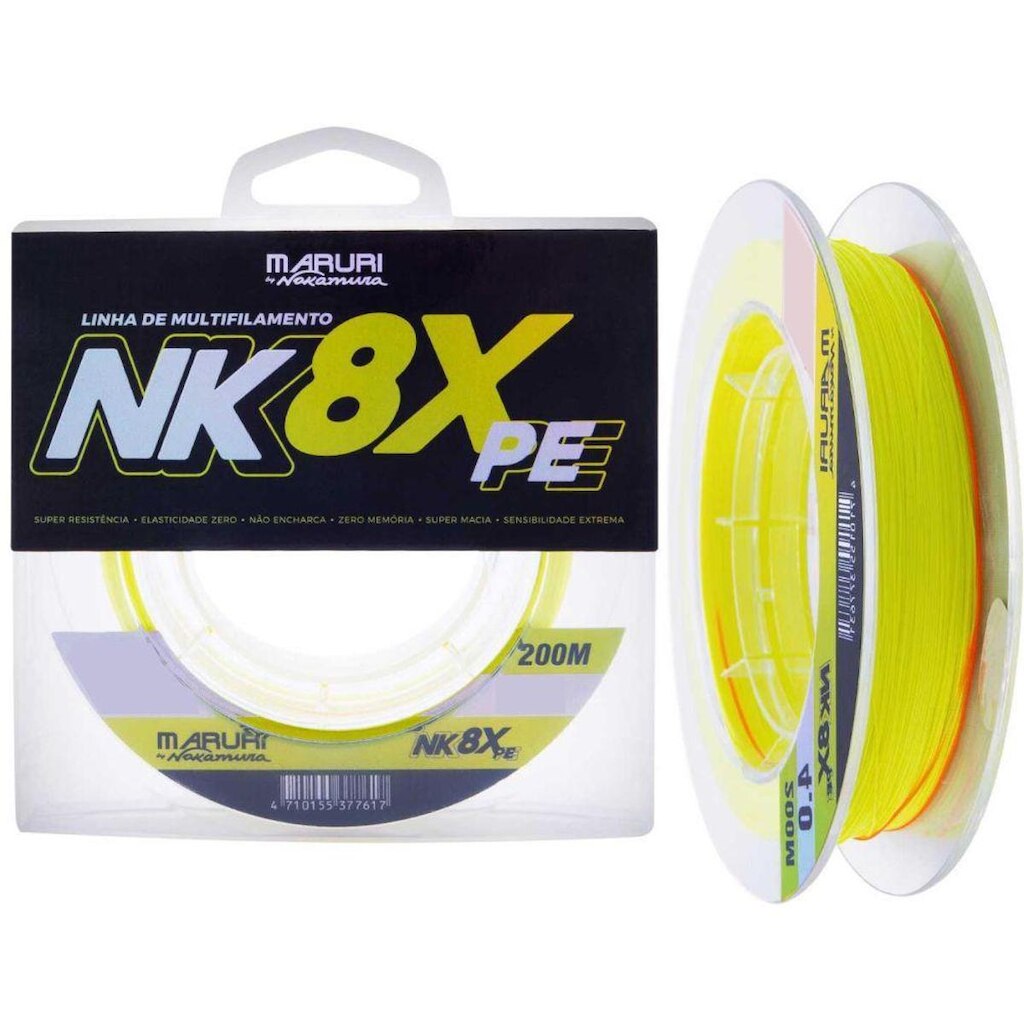 Linha Multifilamento Maruri By Nakamura NK 8X 0,33mm 38.9lb 200m