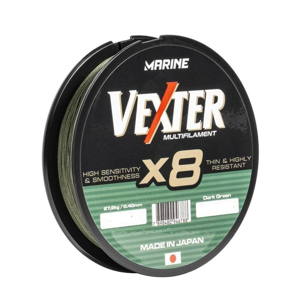 Linha Multifilamento Vexter X8 - 20LB - 0,19mm - 150m Verde