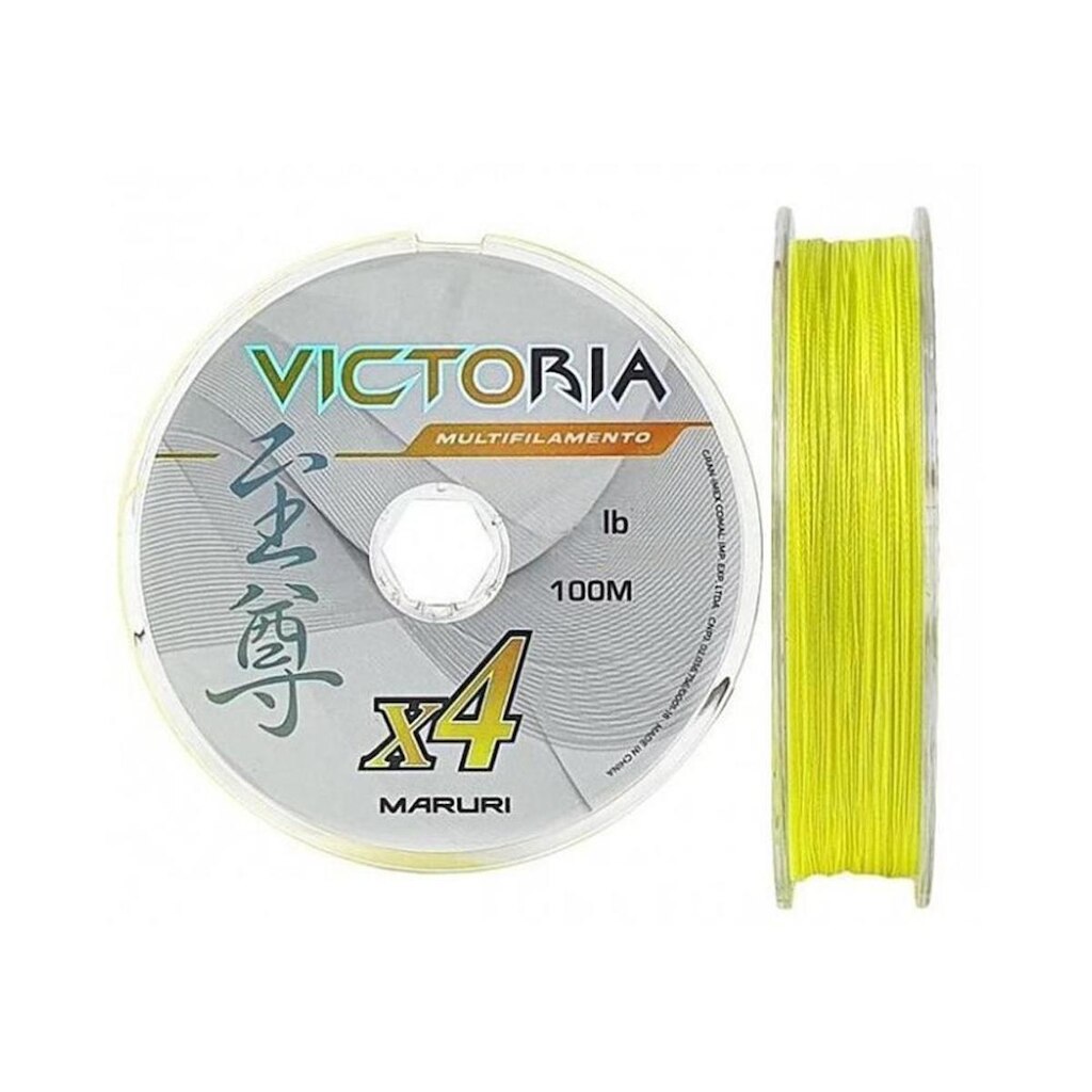 Linha Multifilamento Victoria 4x 100mts Amarelo - Maruri 0,34mm