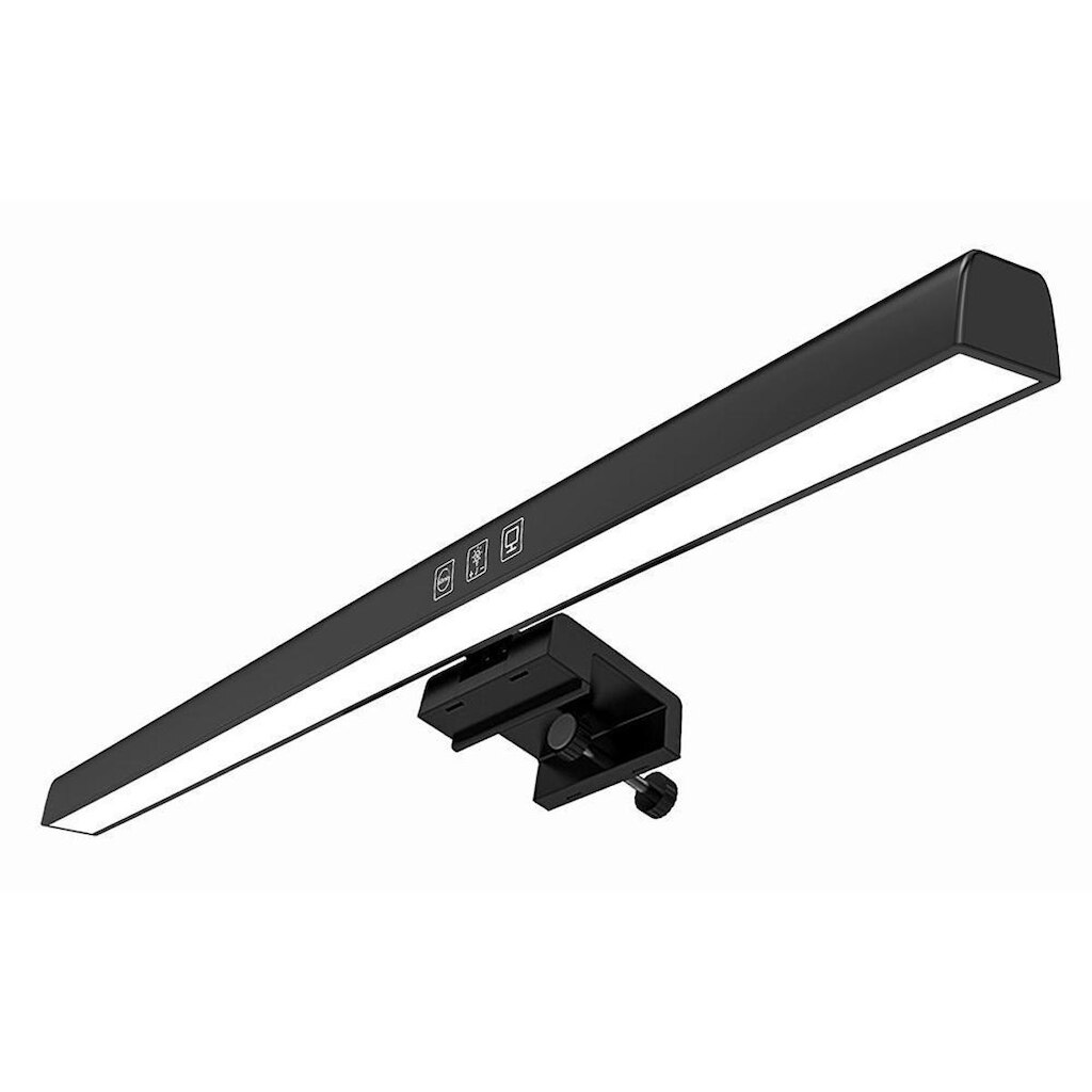 Luminária Led para Monitor Rise Mode Lumina 33cm, monitores 24" a 27" polegadas, Plano, Preto