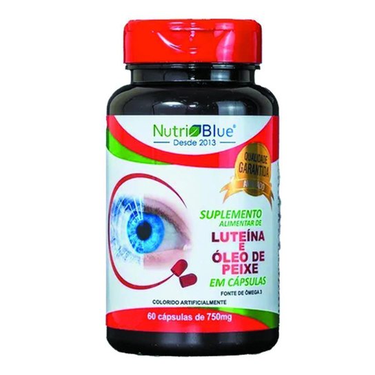 Luteína Zeaxantina Ômega 3 750mg 60 Cáps Nutriblue. Kit X2 Menor preço em Luteína Zeaxantina Ômega 3 750mg 60 Cáps Nutriblue. Kit X2