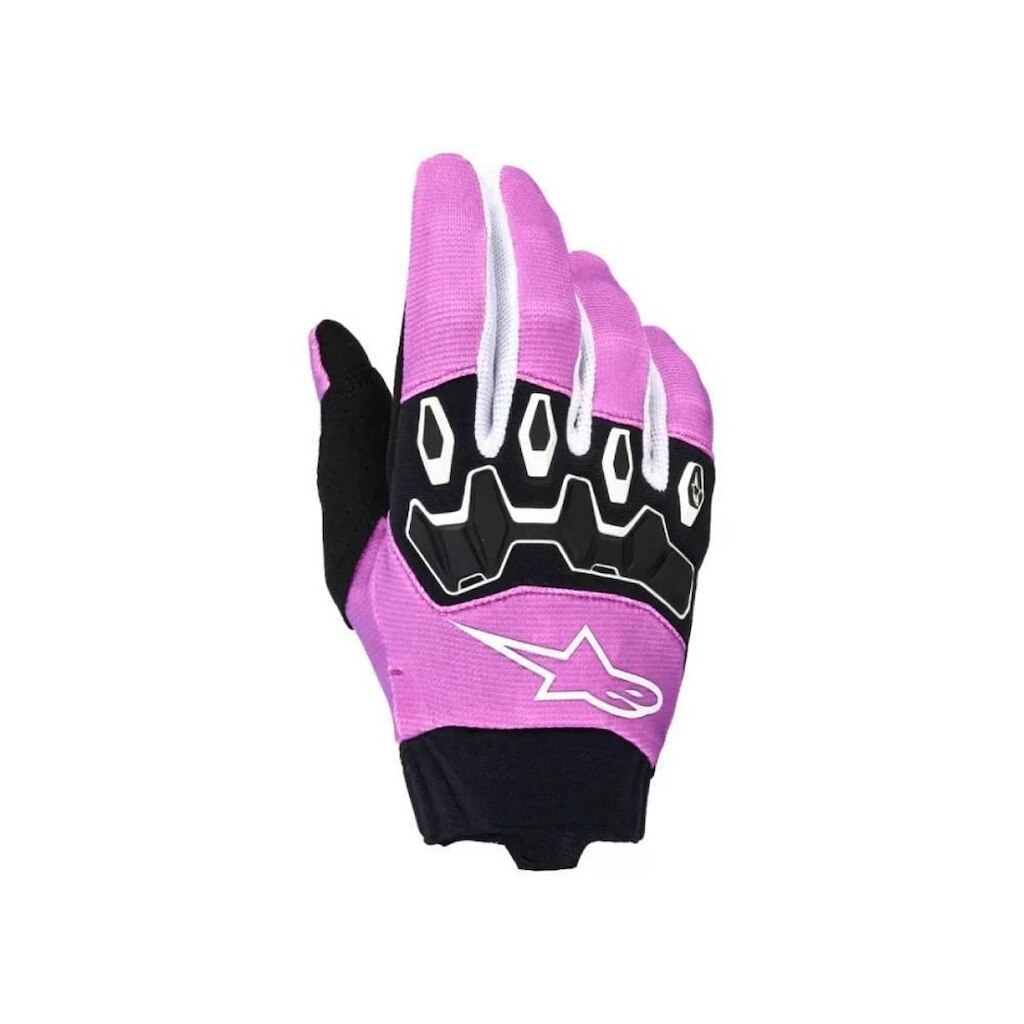 Luva Alpinestars Full Bore V2 Feminina Preto Branco e Roxo
