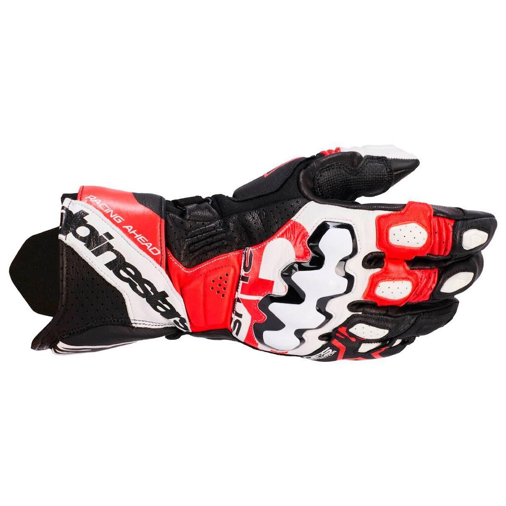 Luva Alpinestars Gp Plus R V3 Preto Branco e Vermelho