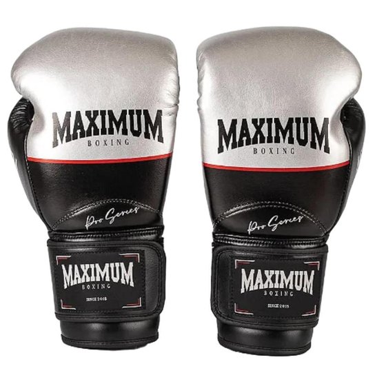 Luva Boxe Profissional Maximum Pro Series Silver