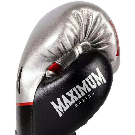 Luva Boxe Profissional Maximum Pro Series Silver
