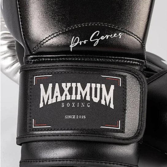 Luva Boxe Profissional Maximum Pro Series Silver