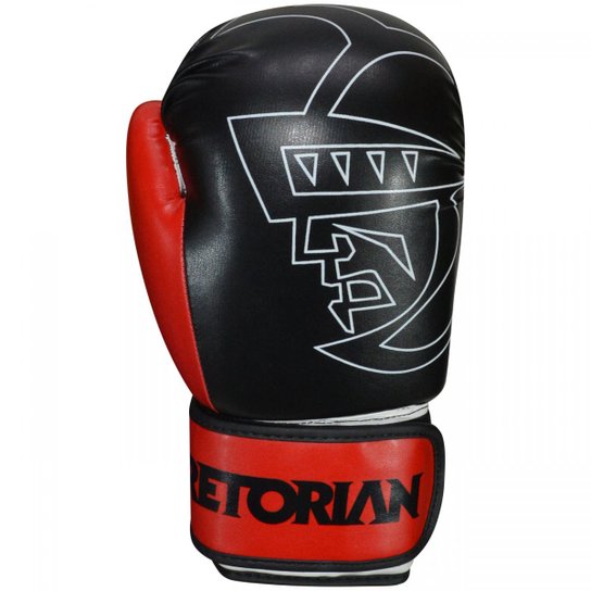 Luva Boxe/Muay Thai Pretorian First 12 Oz - Preto+Vermelho Menor preço em Luva Boxe/Muay Thai Pretorian First 12 Oz - Preto+Vermelho