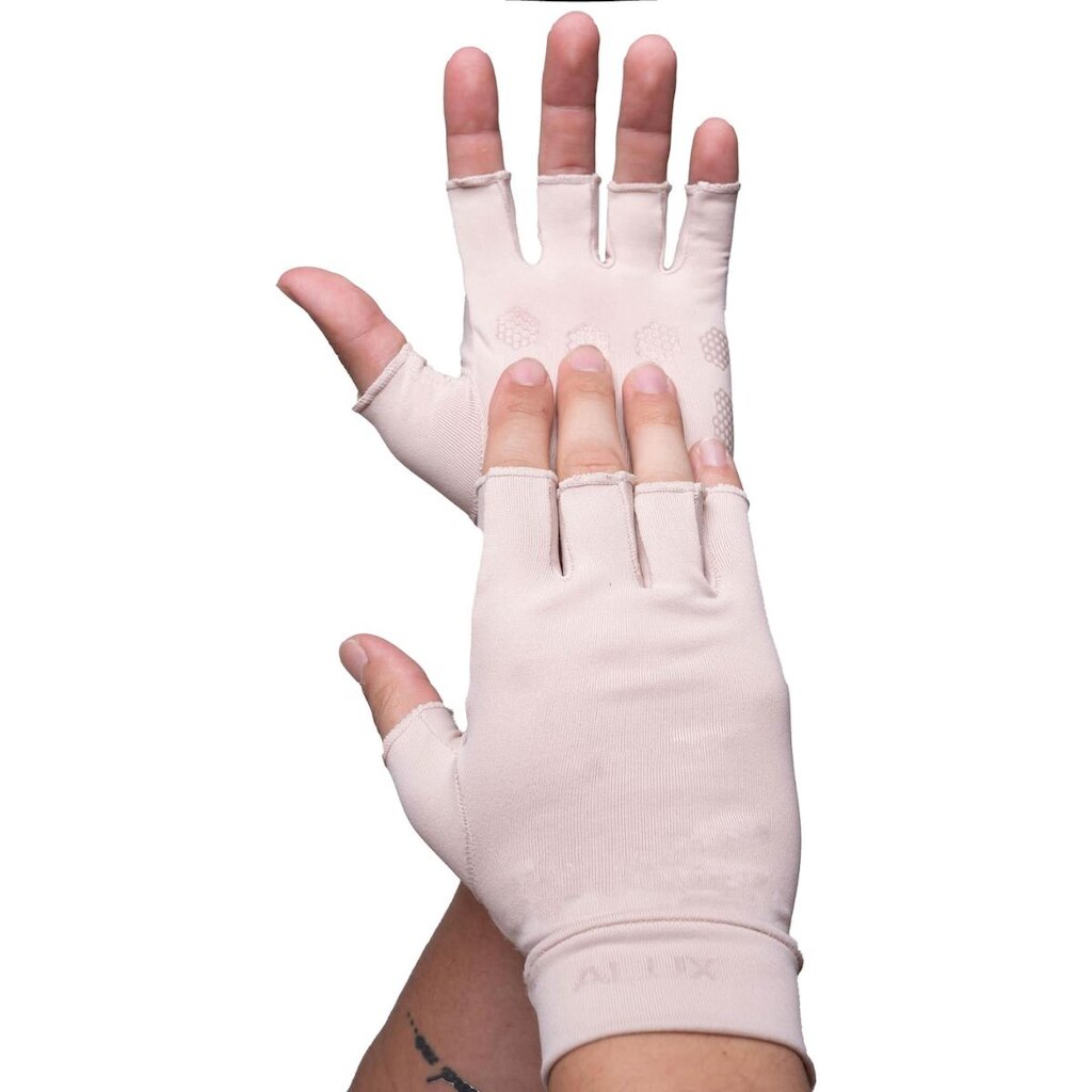 Luva Curta com Proteção Solar Alux - Cor Nude - Tamanho G