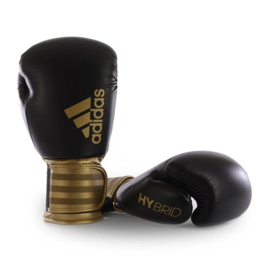 Luva de Boxe Adidas Hybrid 100 - Preto+Dourado Menor preço em Luva de Boxe Adidas Hybrid 100 - Preto+Dourado