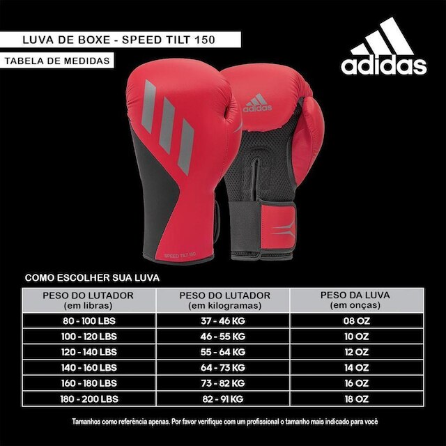 Luva de Boxe adidas Speed TILT 150 e Bandagem 2,55m e Bucal Simples