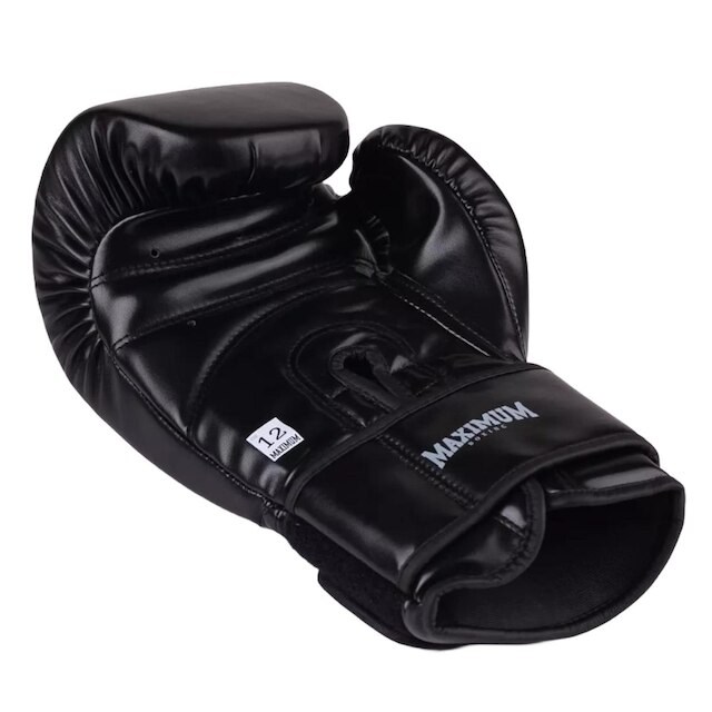 Luva de Boxe Maximum Classic Preto Muay Thai Kickboxing