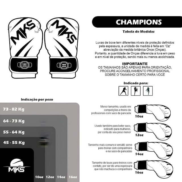 Luva De Boxe Muay Thai Kickboxing Champion V3 Preto e Dourado Mks Combat
