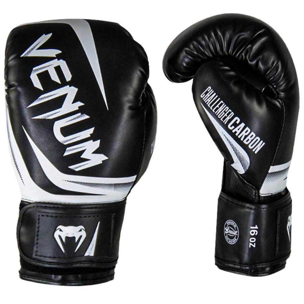 Luva de Boxe Muay Thai Kickboxing Elite Full Written Pro Preto Venum