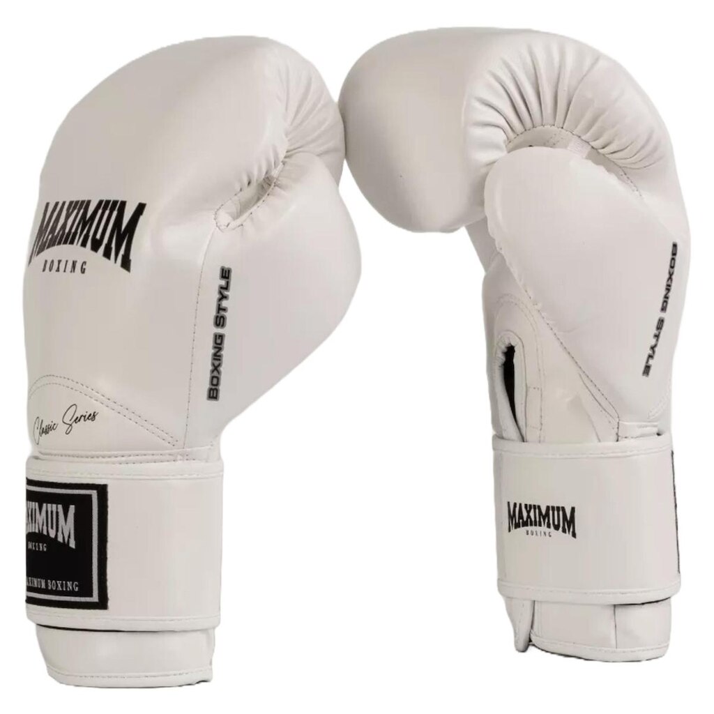 Luva de Boxe Muay Thai Kickboxing New Classic Branco -  Maximum