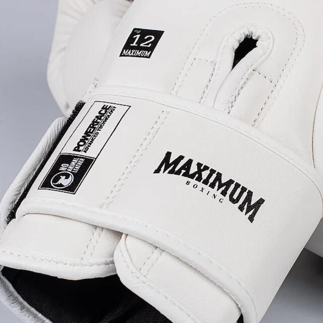 Luva de Boxe Muay Thai Kickboxing New Classic Branco Maximum