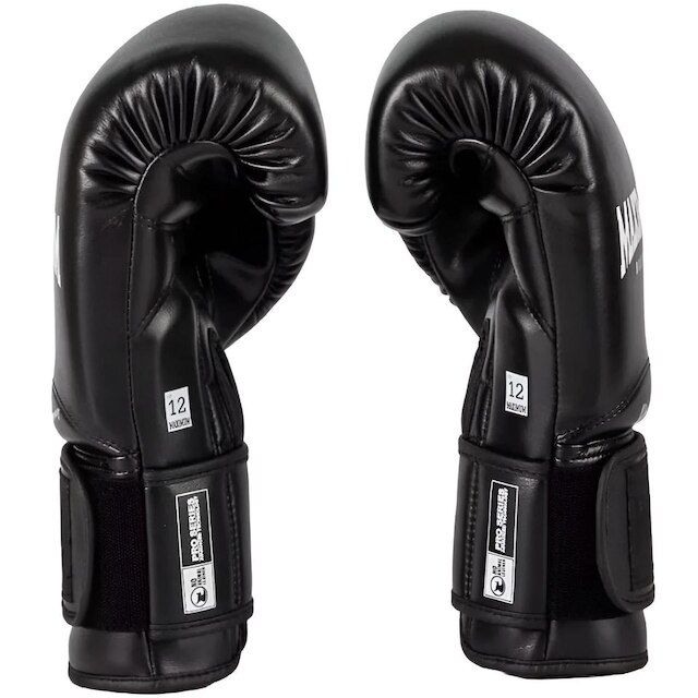 Luva de Boxe Muay Thai Kickboxing Profissional Preto Maximum Pro Series