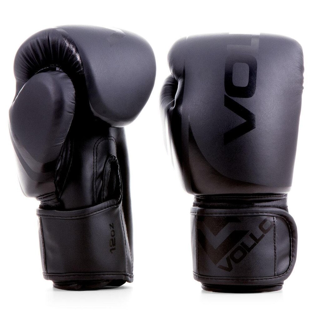 Luva de Boxe Muay Thai Kickboxing Training 12oz Preta Vollo