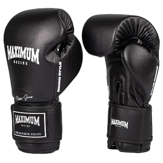 Luva de Boxe Muay Thai Maximum New Classic Black