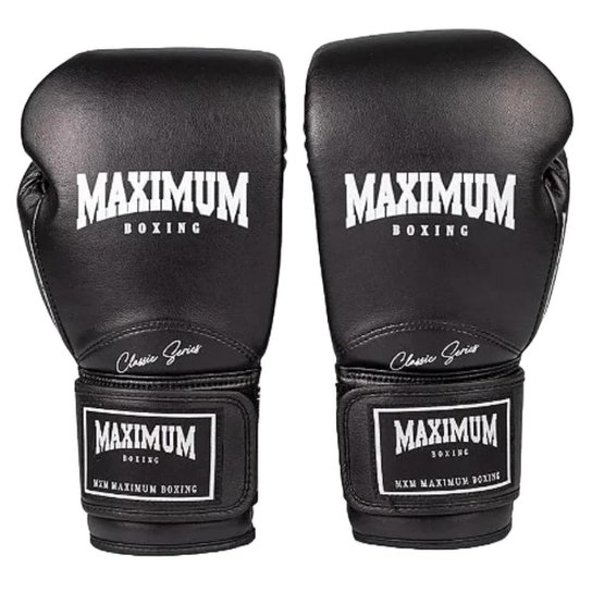 Luva de Boxe Muay Thai Maximum New Classic Black