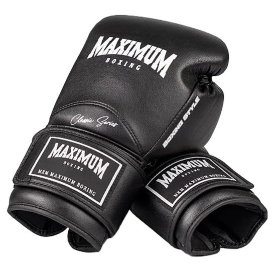 Luva de Boxe Muay Thai Maximum New Classic Black