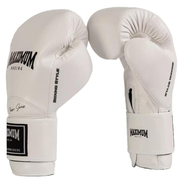Luva de Boxe Muay Thai Maximum New Classic White