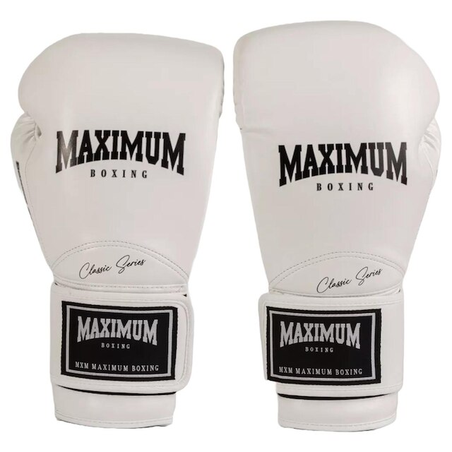 Luva de Boxe Muay Thai Maximum New Classic White