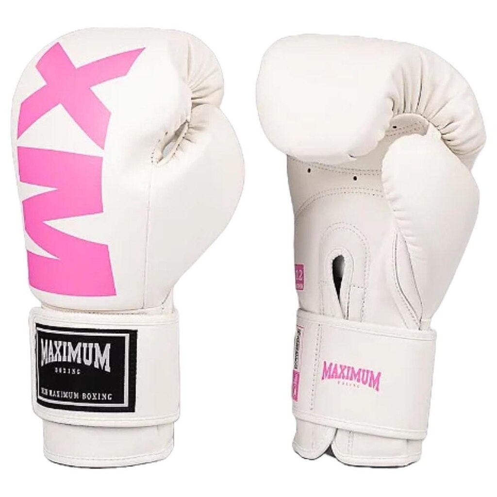 Luva de Boxe Muay Thai MXM Maximum White/Pink