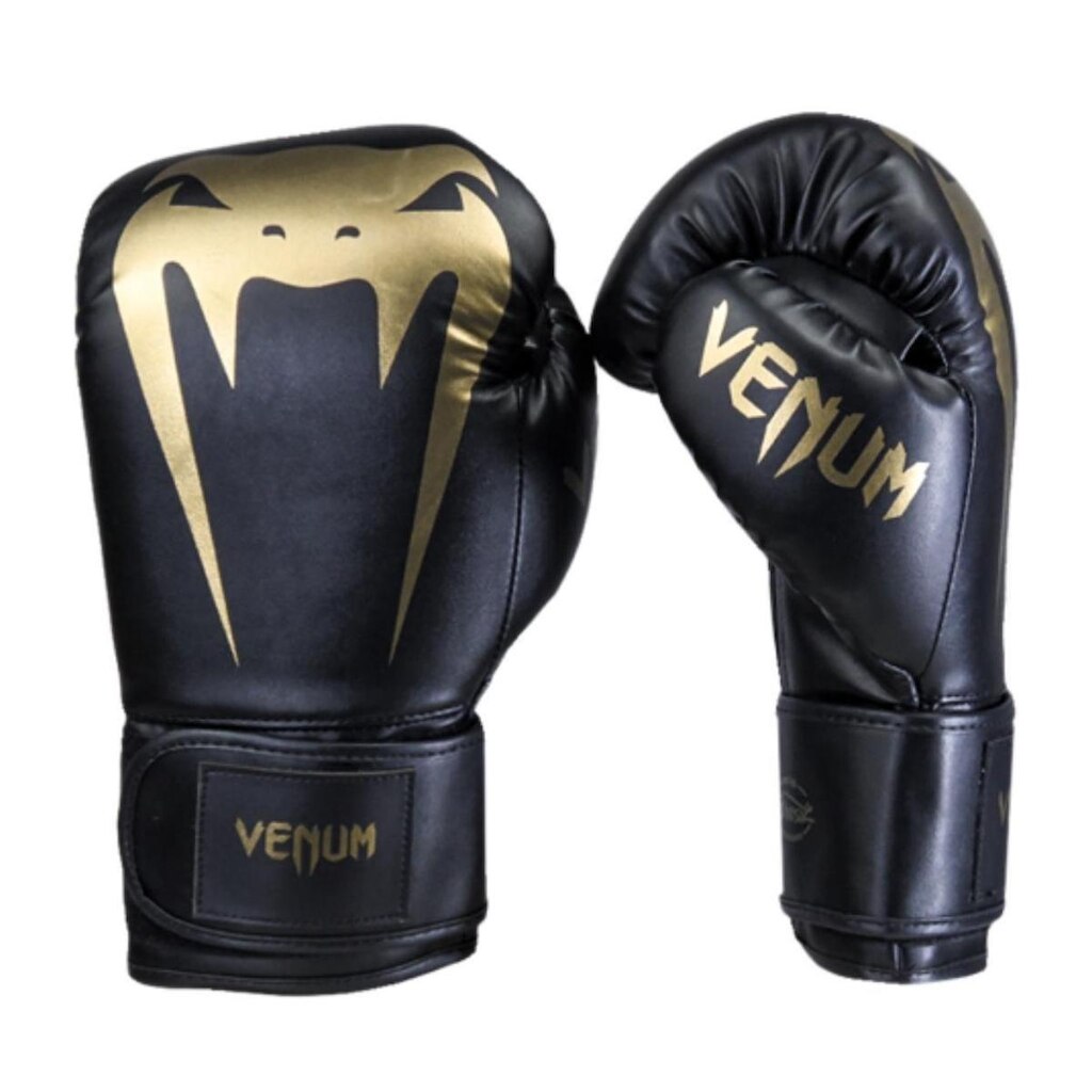 Luva de Boxe Venum Giant Full Logo Pro Black Gold