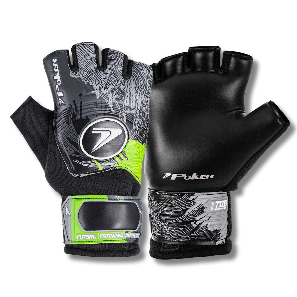 Luva de Goleiro Futsal Campo Society Sem Dedos Infantil Junior Poker Infinity Training