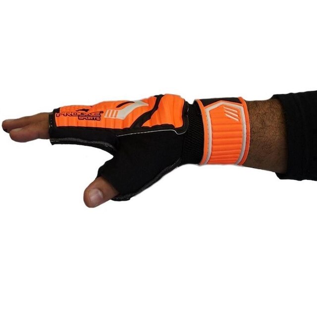 Luva de Goleiro Futsal Preto com Laranja - Progne