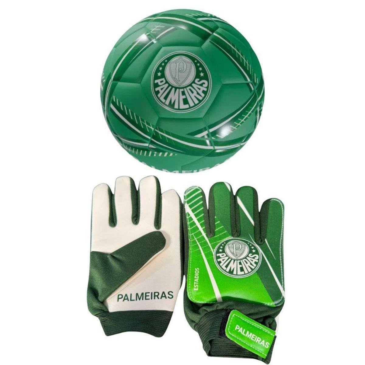 Luva Goleiro DRB + Bola Palmeiras Verde
