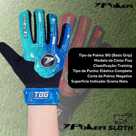 Luva de Goleiro Infantil Poker 7 Training Basic Junior