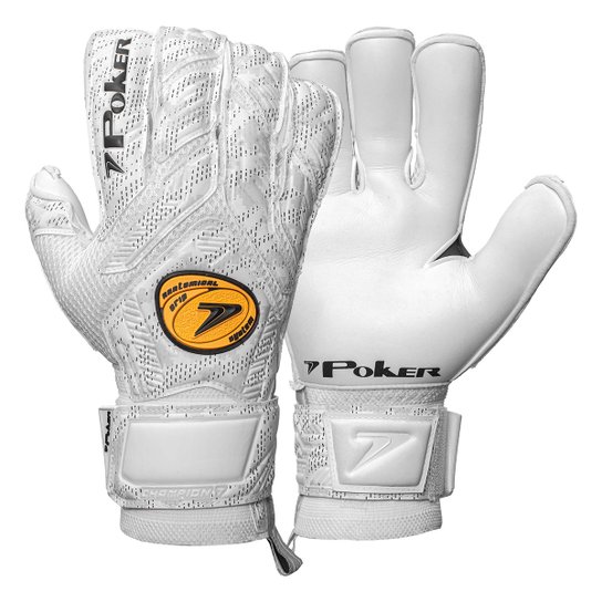 Luva de Goleiro Poker Profissional Champion 7 - Cinza+Branco Menor preço em Luva de Goleiro Poker Profissional Champion 7 - Cinza+Branco
