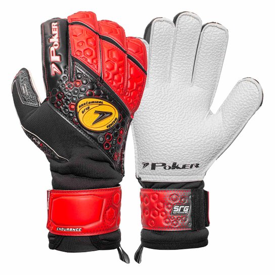 Luva de Goleiro Poker Synthetic Grass Profissional Endurance - Cinza+Vermelho Menor preço em Luva de Goleiro Poker Synthetic Grass Profissional Endurance - Cinza+Vermelho