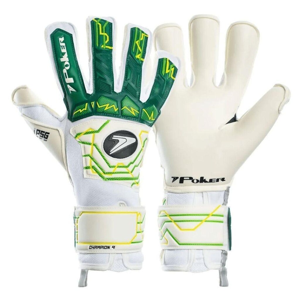 Luva de Goleiro Profissional Poker Champion 9 - BRANCO 9