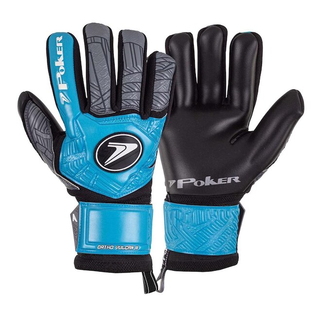 Luva de Goleiro Profissional Poker Ortho Vulcan III com talas