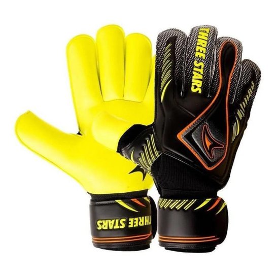Luva de Goleiro Three Stars Ace - Adulto - Amarelo Cítrico - Amarelo Menor preço em Luva de Goleiro Three Stars Ace - Adulto - Amarelo Cítrico - Amarelo