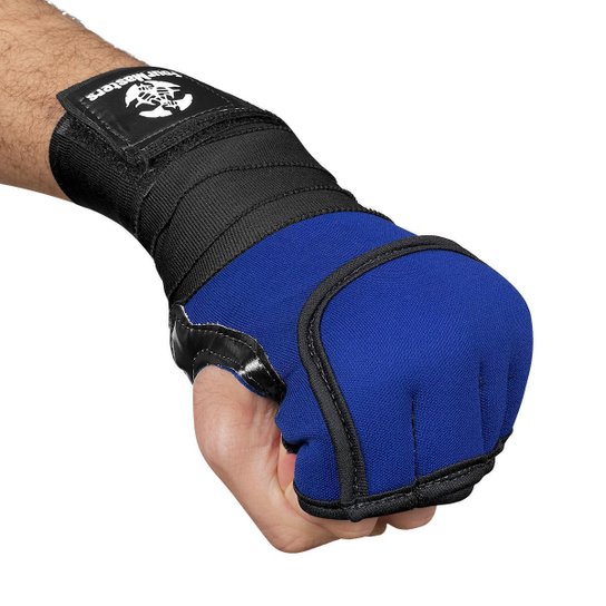 Luva Elástica Bandagem Rápida Muaythai Boxe Mma Four Masters - Azul Menor preço em Luva Elástica Bandagem Rápida Muaythai Boxe Mma Four Masters - Azul
