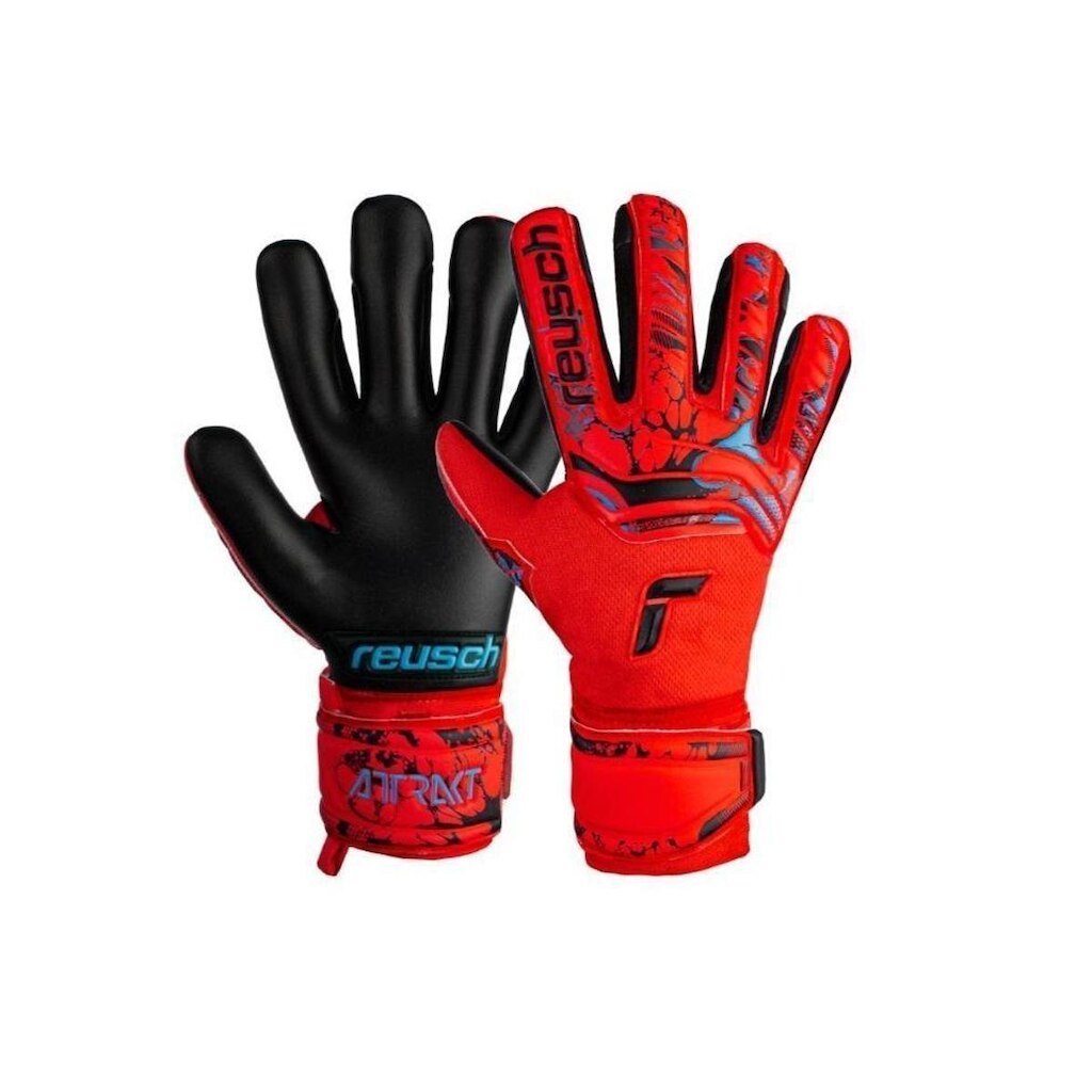 Luva Goleiro Reusch Attrakt Solid-Bright Red/Blue-Tam 9