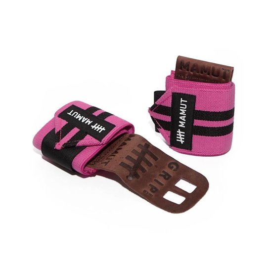 Luva Grip Com Munhequeira Pull Up Crossfit - Rosa+Preto Menor preço em Luva Grip Com Munhequeira Pull Up Crossfit - Rosa+Preto
