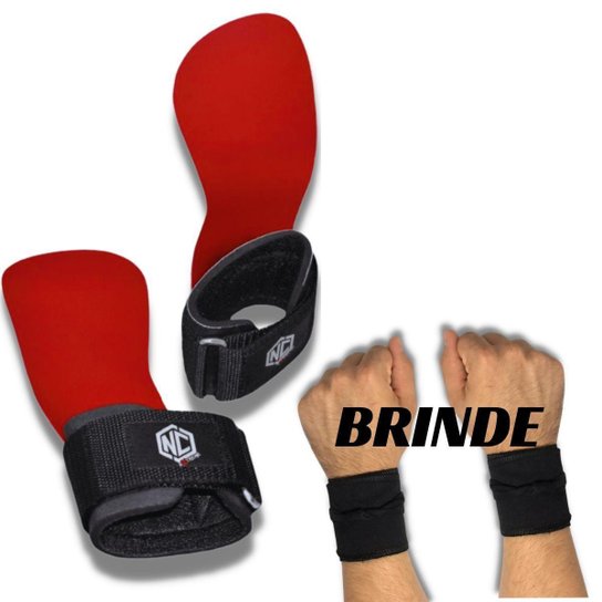 Luva Grip Palmar Hand Competition Cross Training Nc Extreme + Munhequeira Strong Fist - Vermelho Menor preço em Luva Grip Palmar Hand Competition Cross Training Nc Extreme + Munhequeira Strong Fist - Vermelho