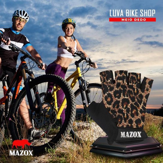 Luva Meio dedo Feminina Ciclismo Neoprene Bike Proteção UV Onça